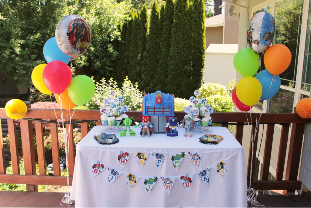 Rescue Bot Party Table FREE Printables