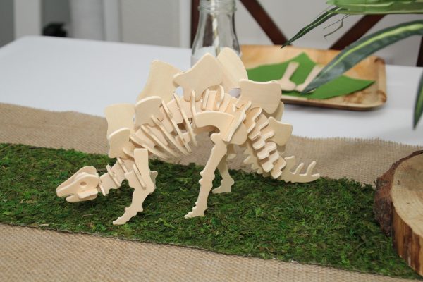 wood dinosaur skeleton