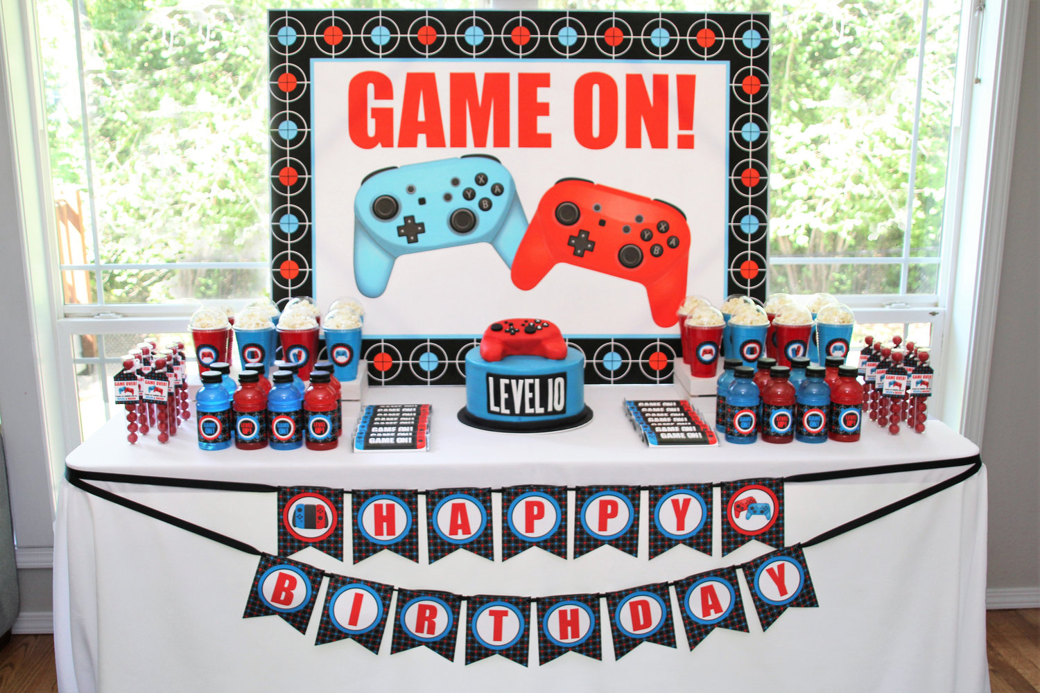 Video Game Birthday Party Printable Decorations Editable Instant Download 5M Creations Blog