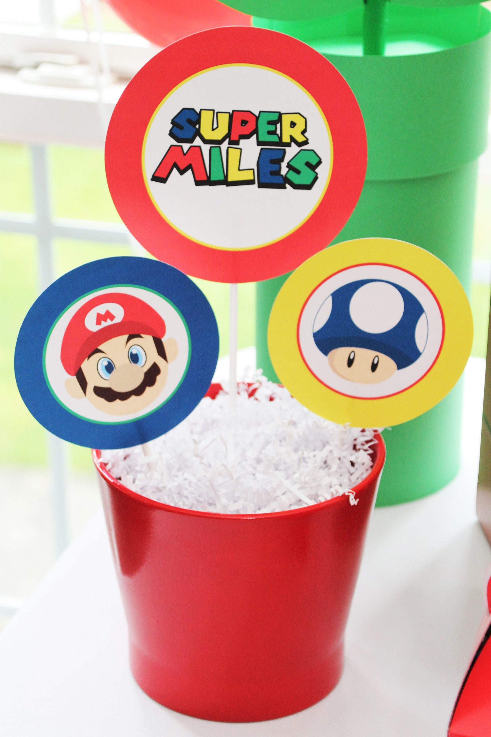 Printable Super Mario Topper Cake - Party and Craft Supply